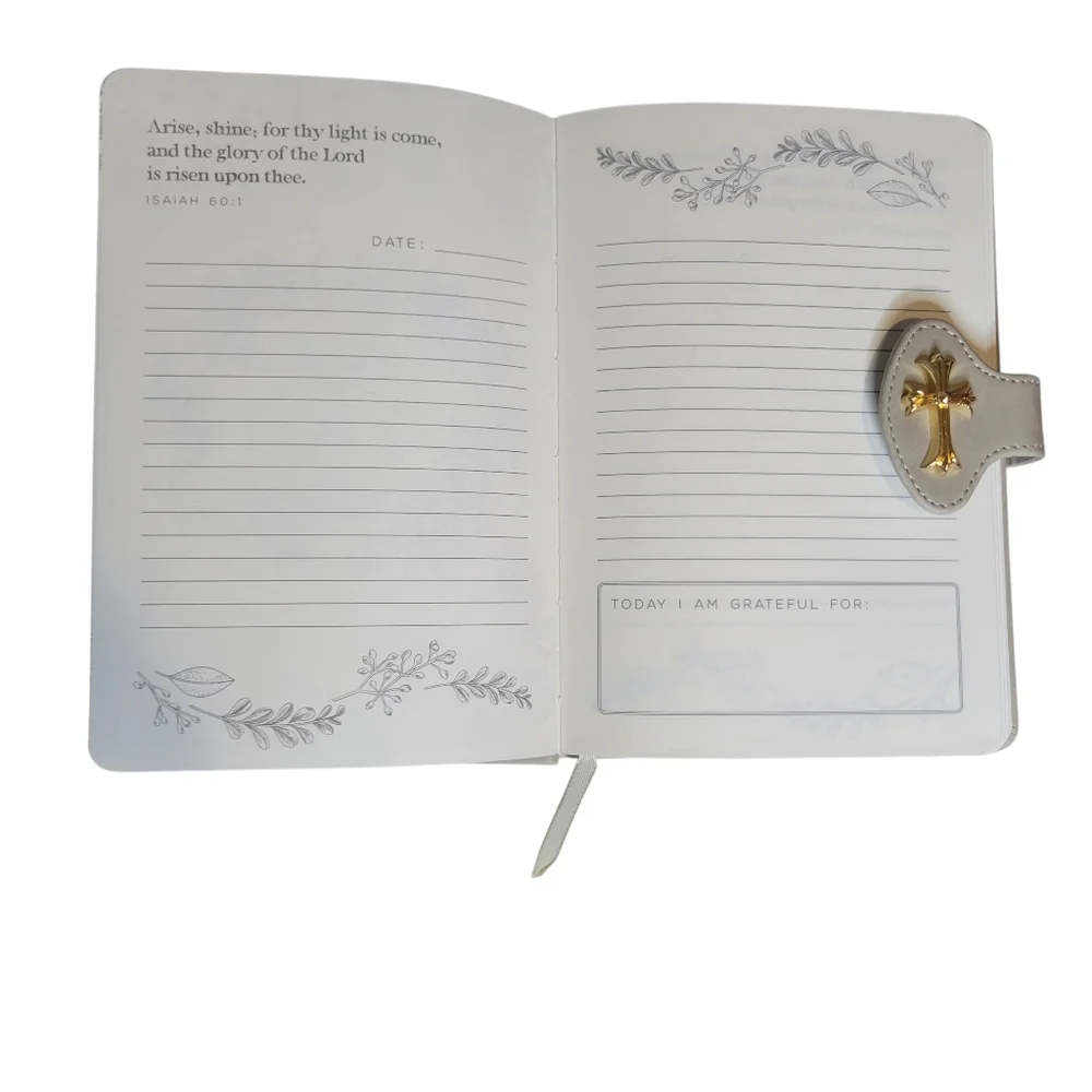 With God, All Things Are Possible. Journal with Gold Cross Clasp NEW